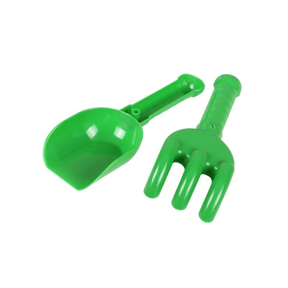 Дитячий іграшковий набір "Лопатка+грабельки" 2865TXK Зелений Вінниця - фото 1