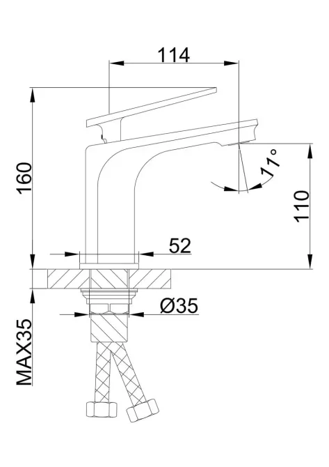 Змішувач для умивальника Frap F1058 білий/хром Київ - фото 7
