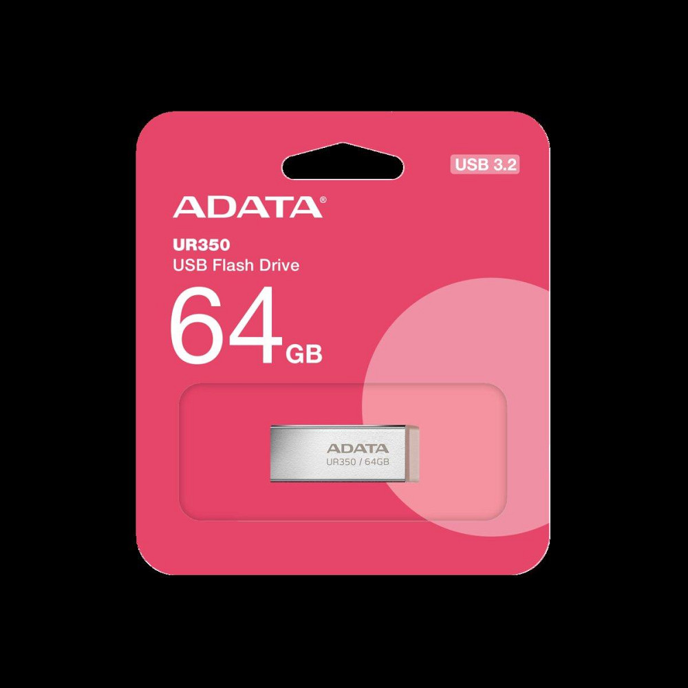 Флешка flash A-DATA USB 3.2 UR 350 64Gb Silver/Beige UR350-64G-RSR/BG Одесса - изображение 6