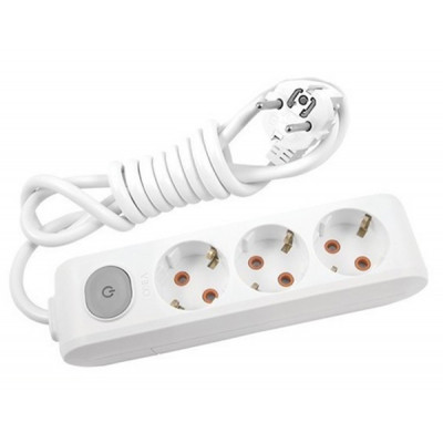 Мережевий подовжувач Panasonic X-tendia із заземленням 3 розетки, 2м (WLTA04322GR-UA) Вінниця - фото 1