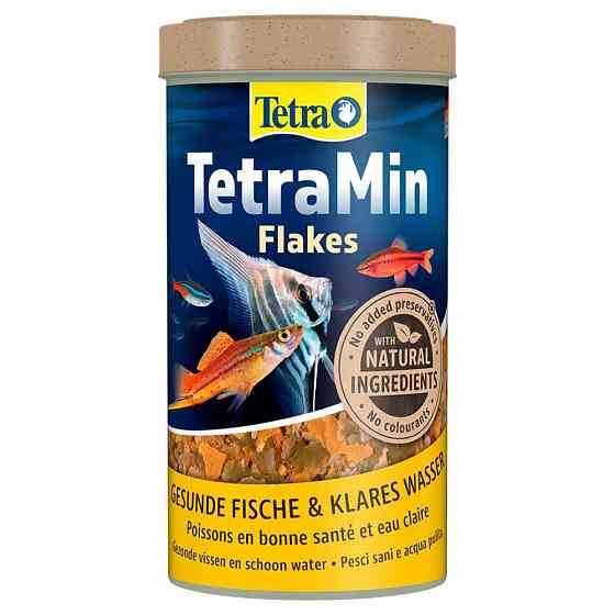 Корм сухой Tetra Min Flakes для тропических аквариумных рыбок в хлопьях 250мл Киев