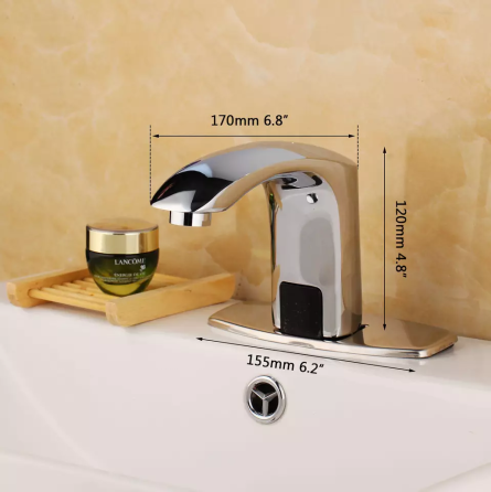 Электронный смеситель сенсорный бесконтактный в ванную комнату Hands Free, дизайнерский кран из латуни Каменец-Подольский