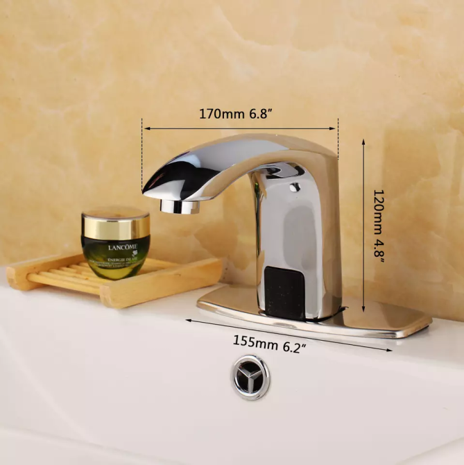 Електронний змішувач сенсорний безконтактний у ванну кімнату Hands Free, дизайнерський кран з латуні Кам'янець-Подільський - фото 4