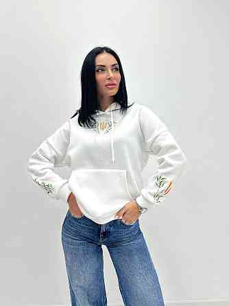 Утепленный худи с патриотическим принтом 