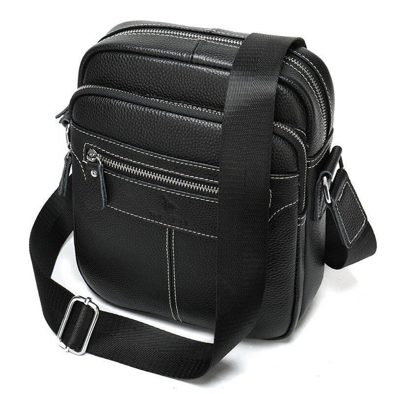 Сумка чоловіча шкіряна флотар Vintage 20018 Чорна Київ - фото 5