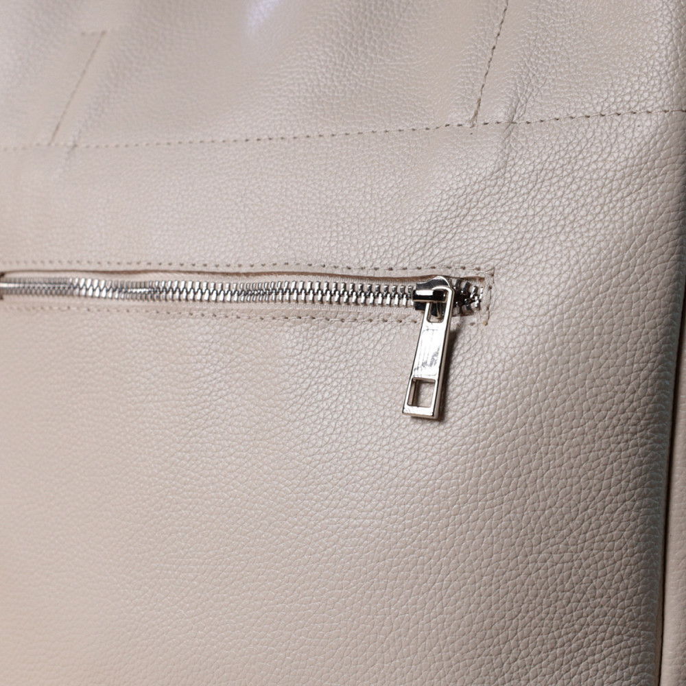 Містка сумка-шоппер з натуральної шкіри Shvigel 22843 Бежева Київ - фото 1