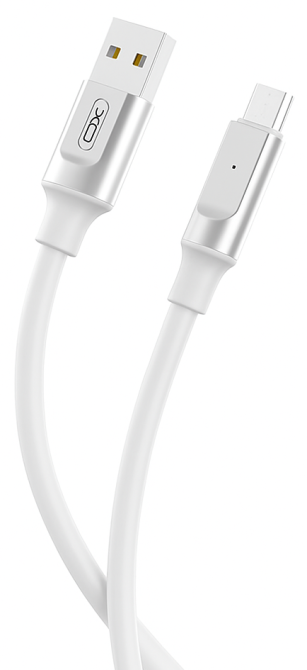 Кабель XO NB251 Liquid Silicone Rubber USB-A to Micro - 6A - 1m White (7102289) Київ - фото 1