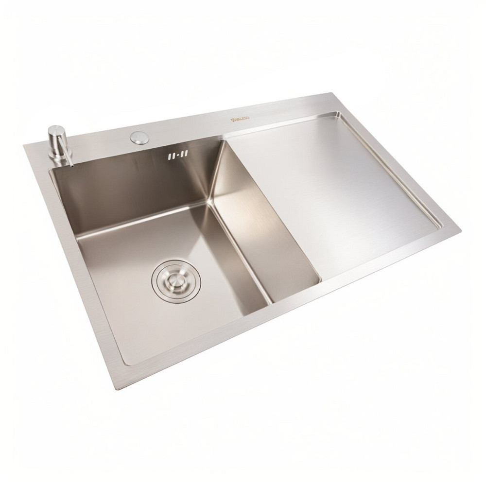 Кухонна мийка CM 78*50 L нержавійка VALESO Handmade (круглий сифон 3,0/0,8) Коломыя - изображение 2