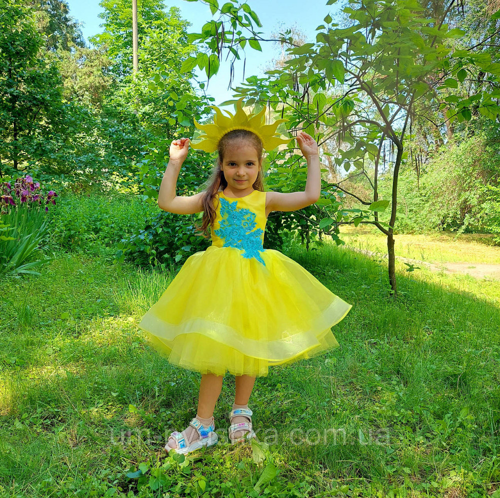 Жовта святкова сукня в патріотичних кольорах Кривий Ріг - фото 2