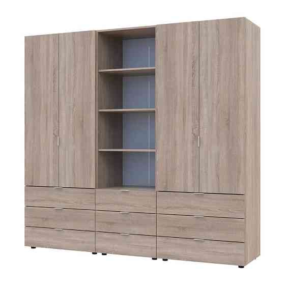 Шафа для одягу Гелар Дуб сонома 2+2ДСП з пеналом 215х49.5х203.4 (DRS-011917) Львів