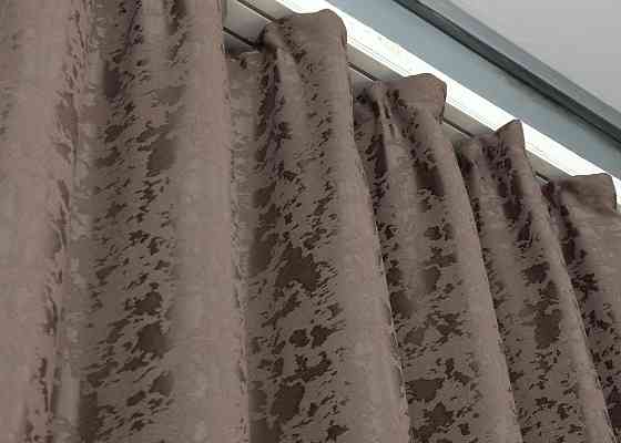 Шторна тканина льон мармур, колекція "Pavliani VO" колір какао 1718ш Київ