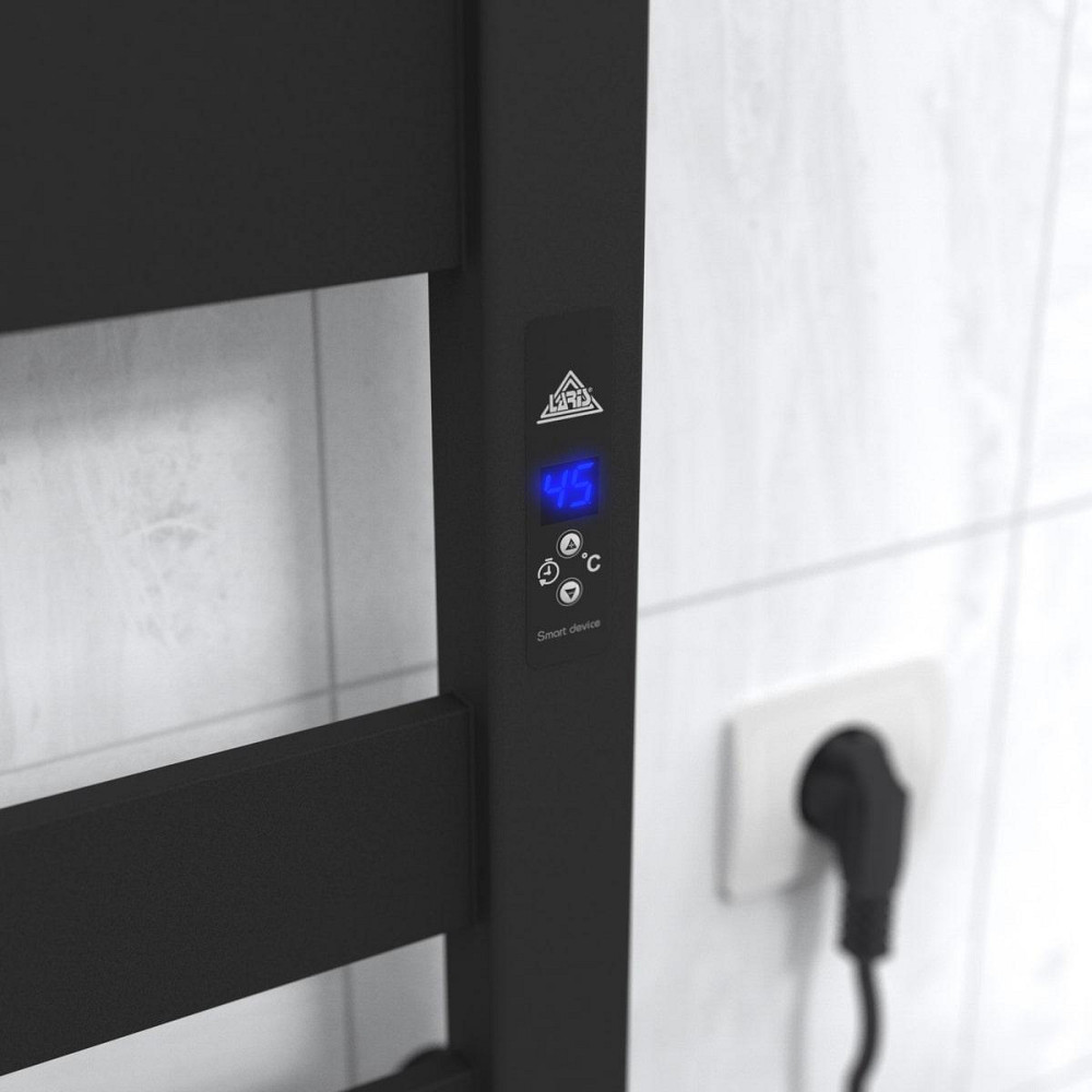 Електрична рушникосушка Laris Зебра Афіна ЧКФ 9 500Х1100 Е чорна П/П Київ - фото 5