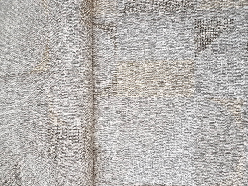 Шпалери вінілові на флізелін Rasch Riva 1.06х10 геометрія фігури сірі бежеві золотисті 972504 Київ - фото 1