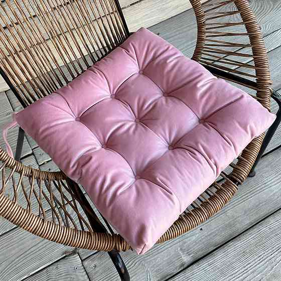 Подушка для стільців (40x40х5 см) Decorator Velour колір рожевий 84-180 Київ