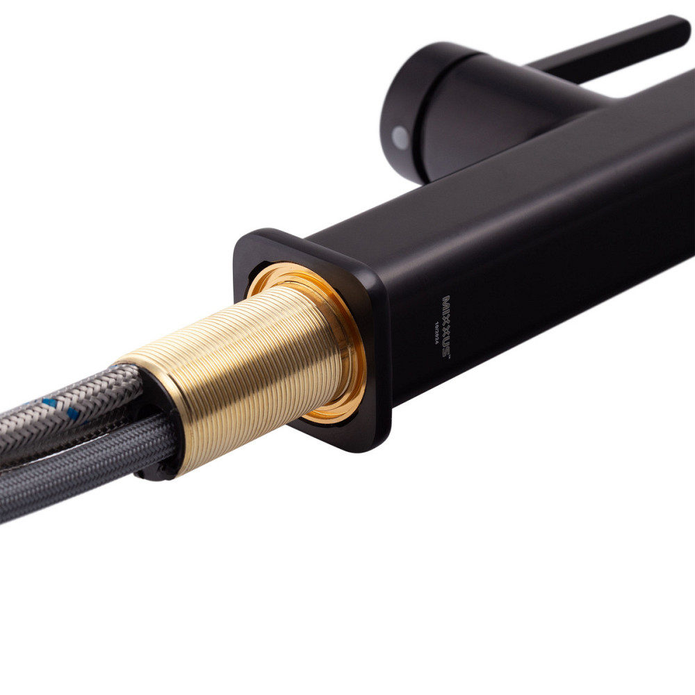 Кухонный смеситель с выдвижным изливом Mixxus Premium HAMMER 014 BLACK MI6954 Харьков - изображение 6