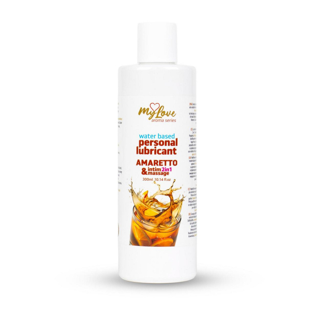 2в1 лубрикант та масажний гель - MyLove Aroma Series Intim&Massage Amaretto, 300 мл Sex Aura Київ - фото 1