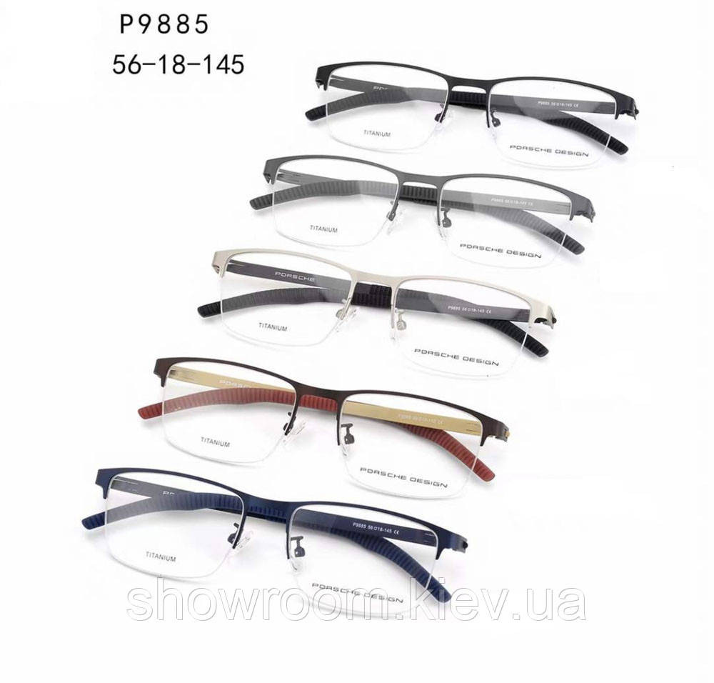 Чоловіча оправа напівободкова P-9885 black Київ - фото 4