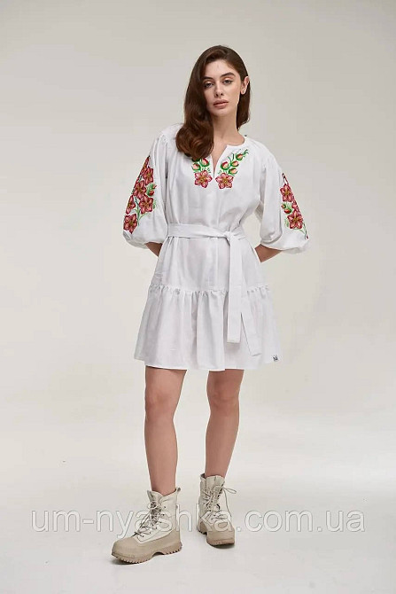 Біле вишите плаття Квітковий сад біла Кривий Ріг - фото 6