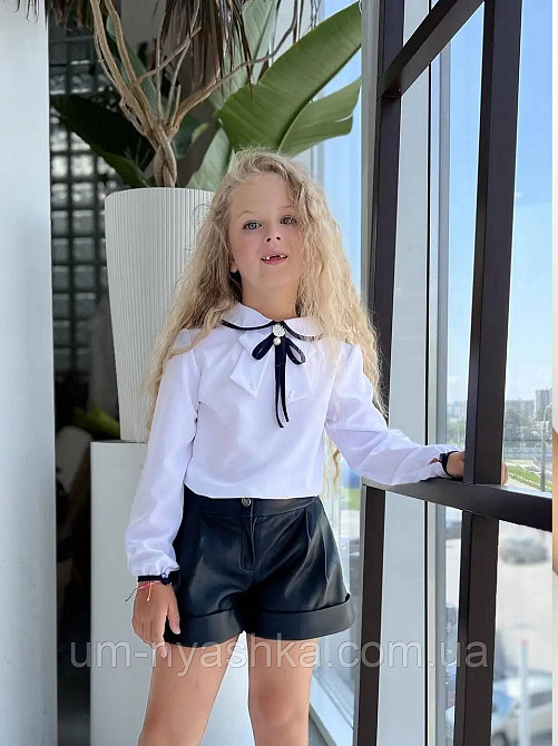 Гарна шкільна блузка з довгим рукавом 134-140 Кривий Ріг - фото 4