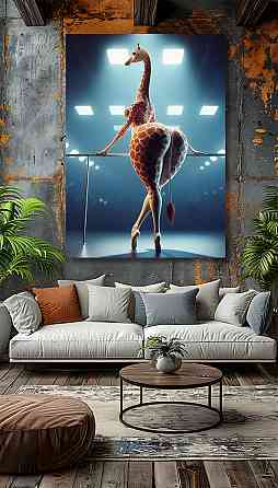 Картина Холсті в спортзал  Жирафа  KLM_17 50x70 см Киев