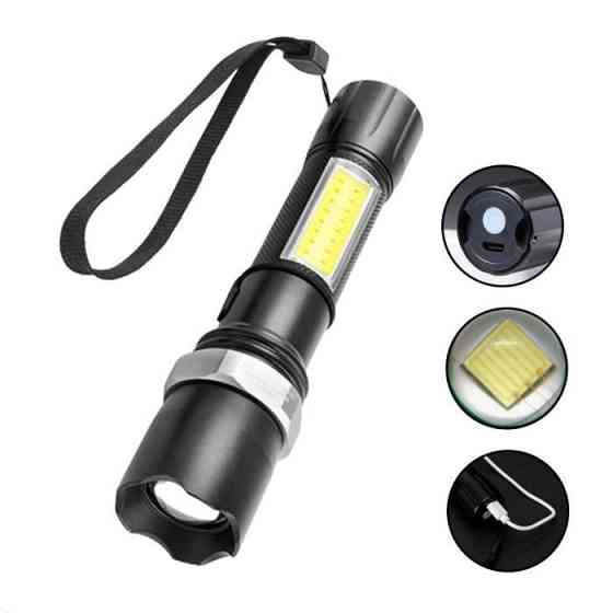 Ліхтар акумуляторний ручний Bailong BL-W546 + COB Харків