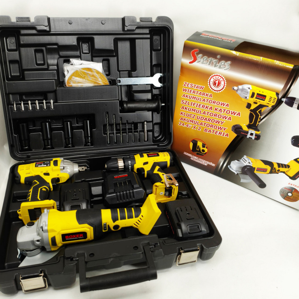 Набір гайковерт шуруповерт болгарка 24,4 В Boxer SR-028 набір акумуляторного інструменту GF-67 Львів - фото 10