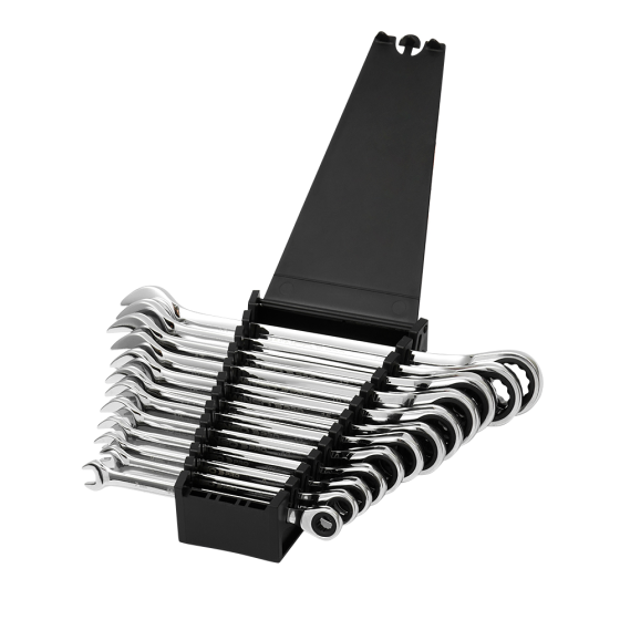 Набор комбинированных рожково-накидных ключей с трещоткой WINSO PRO, 12 шт, 7–19 мм, пластиковый держатель Киев