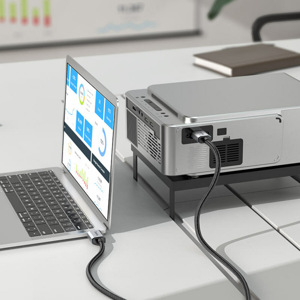 Кабель HOCO US03 HDTV 2.0 Male to Male 4K HD data cable(L=3M) Black Київ - фото 3