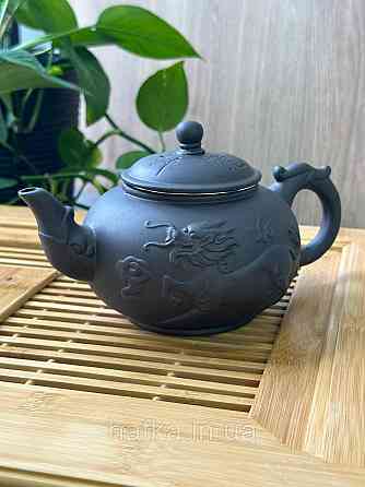 Чайник заварювальний ісинська глина 550 мл "Цилінь" темний Т2569-1 Київ