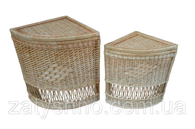 Корзина угловая с решеткой из натуральной лозы пара Киев - изображение 1