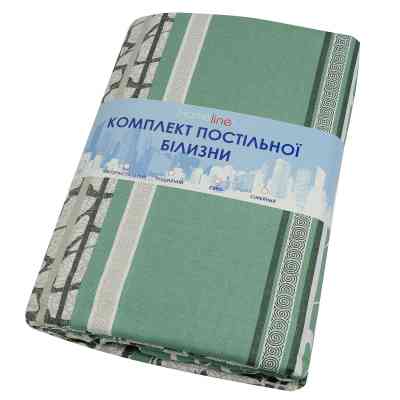 Постільна білизна Home Line Мармур зелений 70х70 см бязь полуторний (156313) Вінниця