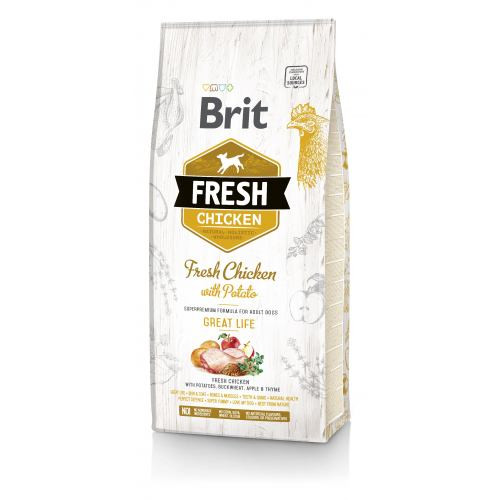 Корм сухий Brit Fresh Chicken/Potato Adult для дорослих собак всіх порід з куркою та картоплею 12 кг Київ - фото 1
