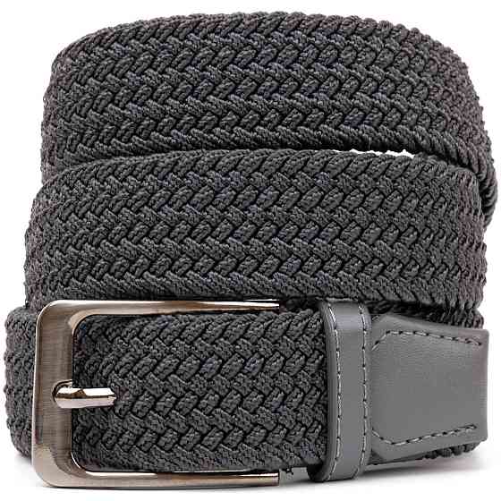 Текстильный мужской ремень классика Vintage 20522 Серый Киев