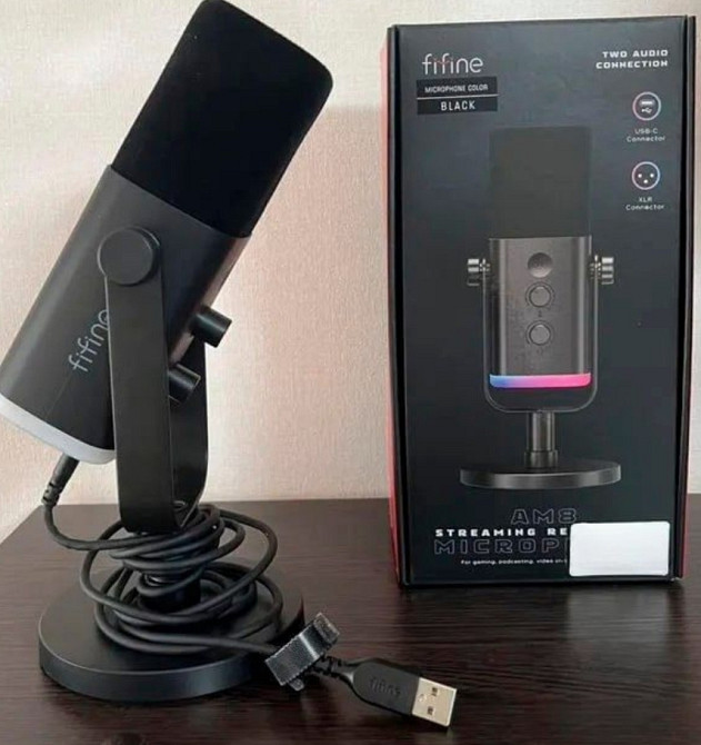 Мікрофон Fifine AM 8 для ігор, стрімінгу, подкастів ОРИГІНАЛ. Київ - фото 2