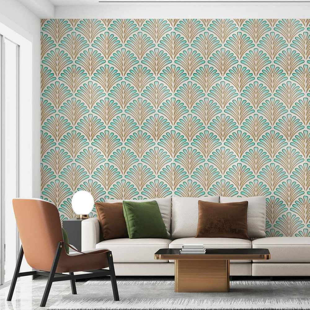 Панель стеновая 3D 680х680х4мм Коричнево-зеленый узор SW-00001988 Днепр - изображение 4