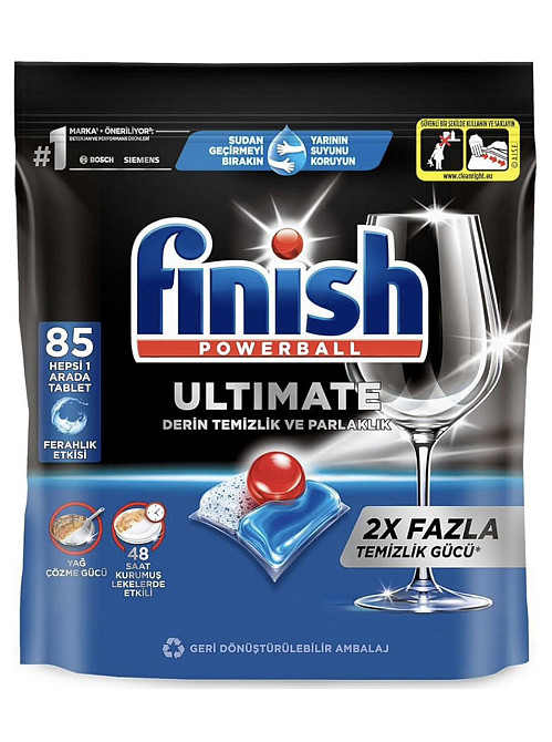 Средство для мытья посуды в посудомоечных машинах FINISH Ultimate All in 1 , 85 капсул Виноградов - изображение 1