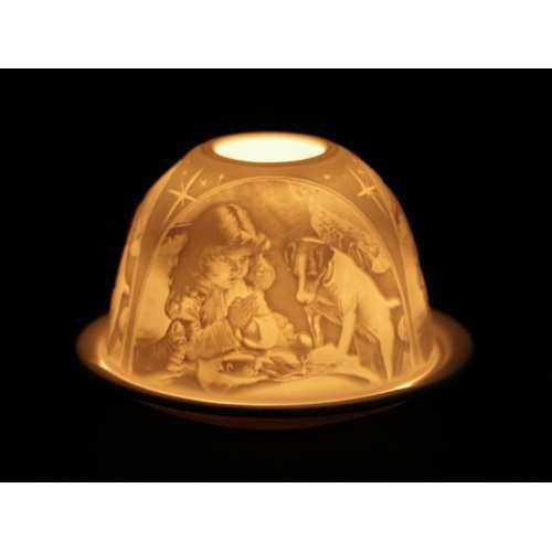 Свічник порцеляновий Дівчинка з собакою Київ - фото 1