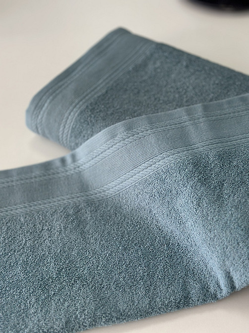Махровое полотенце IDEAL TEXTILE Легкий бриз 70х140 см 450 г/м2 100% хлопок Лазуровий Черновцы - изображение 4