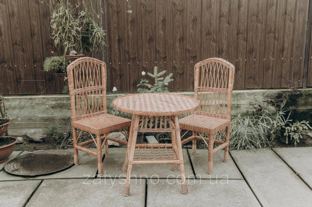 Садовая плетеная мебель 2 кресла журнальный столик | кресла плетеные из лозы | плетеные 2 кресла сто Киев - изображение 1