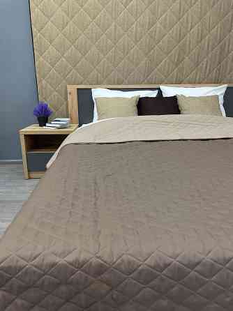 Покривало двостороннє Decorator Microfiber ромб 180х215 см капучино з бежевим (85-015) Київ