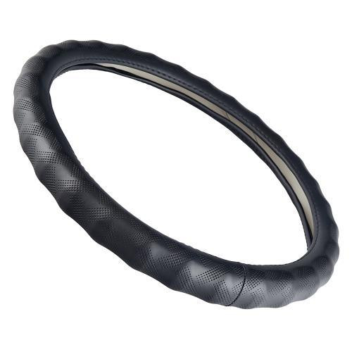 Чохол на кермо VLOD-24LC6 BK M чорний шкіряний з одним швом Харків - фото 3