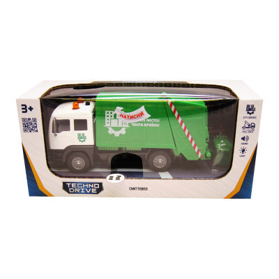 Спецтехника Techno Drive Мусоровоз со световыми и звуковыми эффектами (510705.270) Винница - изображение 2