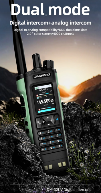 Рация Baofeng DM-32 10W DMR Walkie Talkie Черный Киев - изображение 9