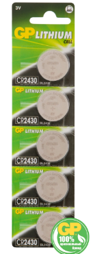 Батарейка CR2430 (бл-5шт) GP Lithium Житомир