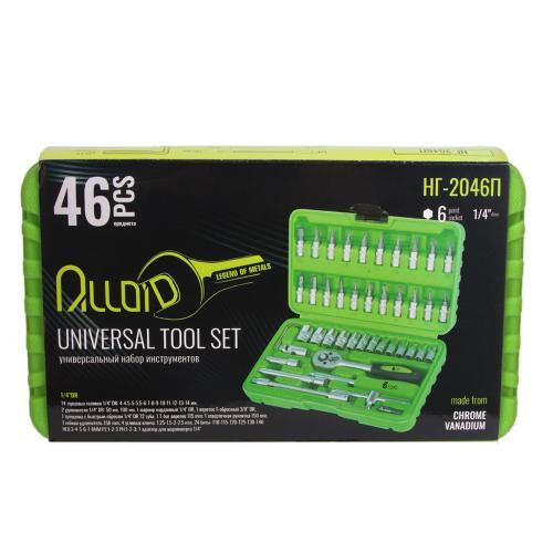 Набір головок 1/4", 46 предмета Alloid.  4-14 мм. Одеса - фото 2