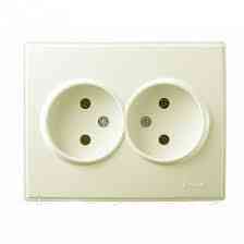 LESYA крем Розетка внутрішня 2-а без заземлення Лезард Житомир