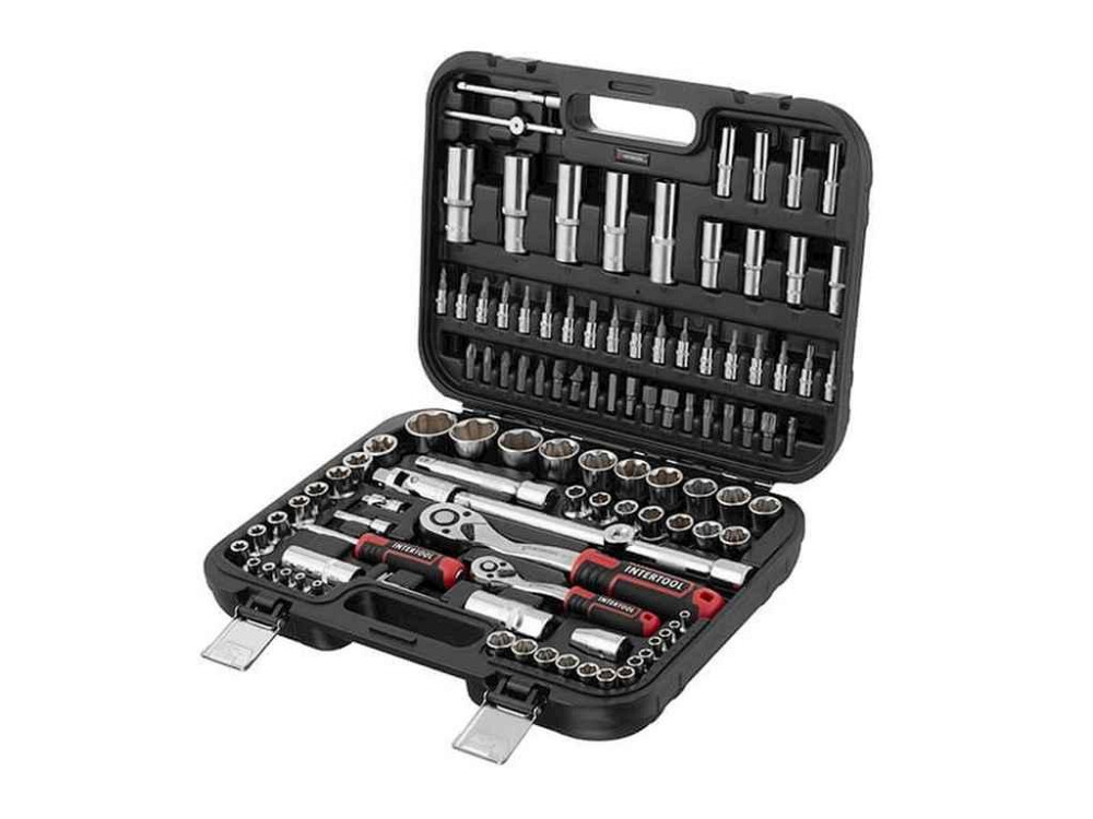 Набір інструментів 1/2 1/4 , 110 од., SUPER LOCK Cr-V ET-8110 ТМ INTERTOOL Solmir Київ - фото 1