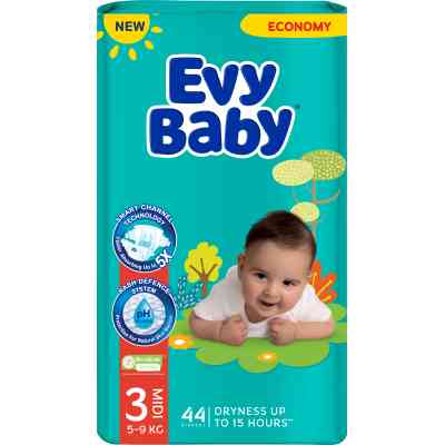 Підгузки Evy Baby Midi Розмір 3 (5-9 кг )44 шт (8683881000240) Вінниця
