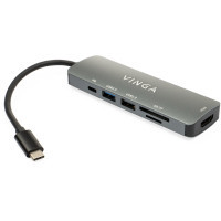 Концентратор Vinga USB Type-C 3.1 to HDMI+USB3.0+USB 2.0+SD/microSD+PD 6in1 (VHC6) Киев - изображение 1