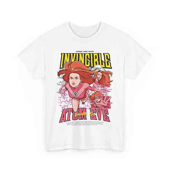 Футболка з аніме принтом Атом Еве Комік Боок оверсайз (S/M/L) Чорний AnimeJ0263 Дніпро